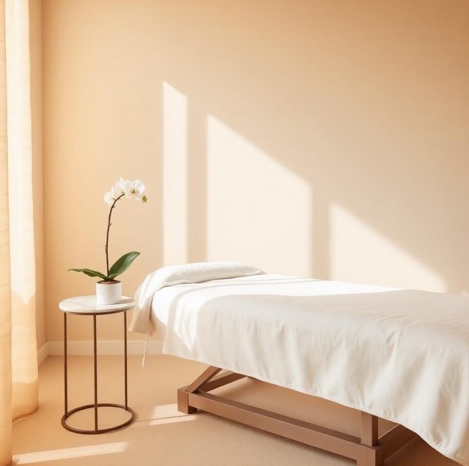 Private consultation and treatment room at NV's Skin & Body in Altona